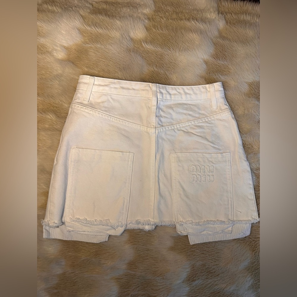 Miu Miu White Mini Skirt